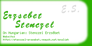 erzsebet stenczel business card